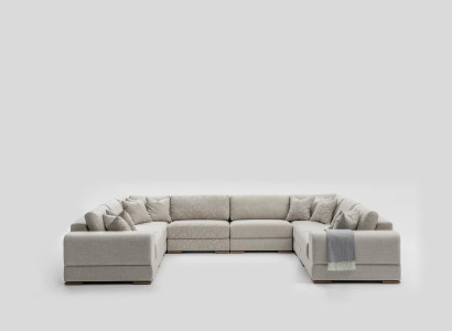 Sofa U-shape Modern Design Luxury Living room Big Gray Corner sofa new